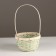 Wicker basket, d17x10.5xh33cm, green, bamboo