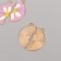 Decor for creativity Metal, enamel "Chamomile - Half" set 2 pcs 2.8x2.7 cm