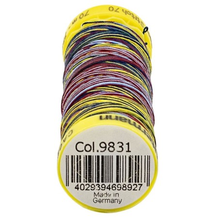 Thread Deco Stitch 70 multicolor for decorative seams, 70 m, 702161 (9831)-1