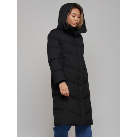 Coat insulated winter female, size 50, black color-5