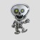 Foil ball 32 "Skeleton", figure