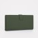 Women's wallet on the button, green color