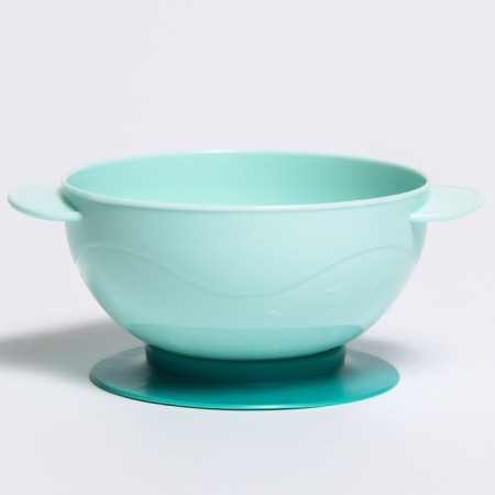 Feeding set: a bowl on a suction cup with a lid, a spoon, 400 ml., Biryuzovoy color-2