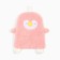 Lovelife hand towel "Penguin", col. Pink, 25x21 cm, 100% PE, microfiber 280 g/m2