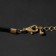 Choker "Leather" with pendants, black-gold color, l = 30 cm
