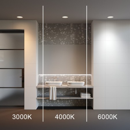 Lamp built-in Technical DL055-24W3-4-6K-W, 24W, 17.5x17.5x6 cm, LED, 1840LM, white color-1