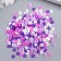 Beads for PVC creativity "Violet-lilac rings" set ≈ 330 pcs 0.1x0.6x0.6 cm