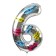 Foil ball 34 "Figure 6, hashtags, with a substrate
