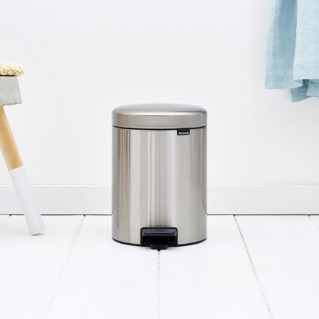 Brabantia Newcon bucket, plastic inner bucket, with a pedal, steel color, 5 liters-8