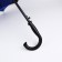 Umbrella - semi -automatic cane "plain", two -layer, 16 knitting needles, r = 52 cm, black/blue color