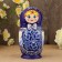 Doll "gzhel", blue scarf, 5 puppet, 17 cm
