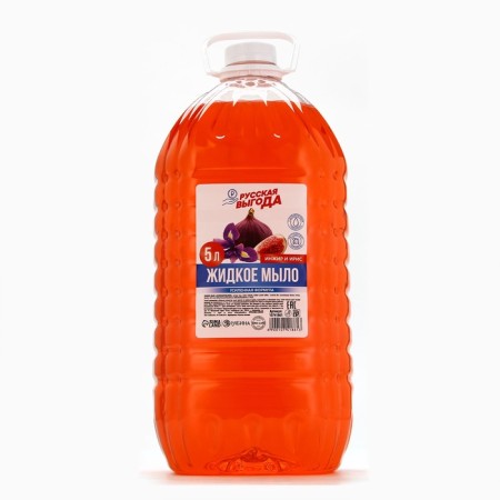 Liquid hand soap Russian benefit, 5 l, fragrance of figs and iris