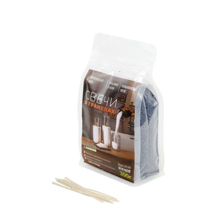 Candle in granules, color graphite "Roscandles", 300 g + wick-4