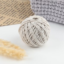 Weaving cord, cotton, d = 3 mm, 50 m, white color