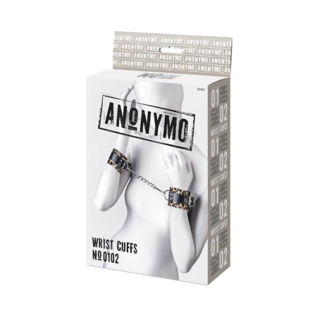 Anonymo handcuffs, Pu skin, print, 19.5 cm-7
