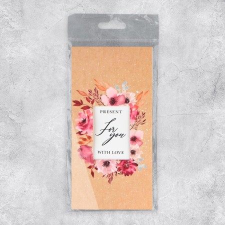 An envelope for money with an additional element "Gift", flowers, handmade, 19 × 9 cm-5