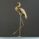 Figure "Stork" black gold, 90x27x13cm