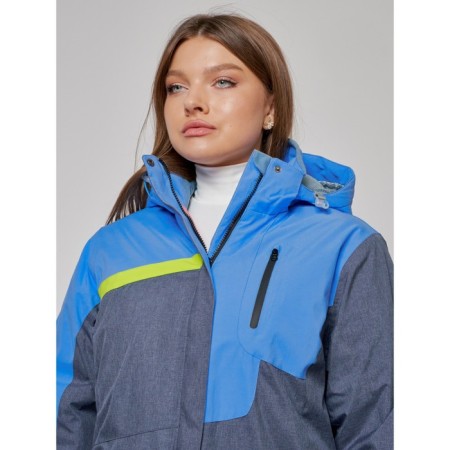 Ski jacket female winter, size 60, blue color-10