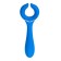 Multifunctional vibrator L’Eroina Whally, 18.5 cm, silicone, blue color