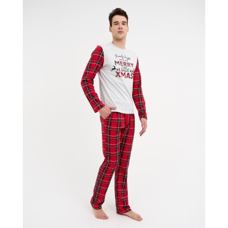 New Year. Pajama men's kaftan "X-Mas" size 52-5