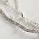 Bracelet with the rhinestones "Amelia" petals on a thick thread, white color in silver, 23 cm