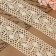 Knitted lace, 65 mm × 10 ± 1 m, beige color