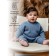 Pants knitted children's amababy pure love comfy, height 92, blue color