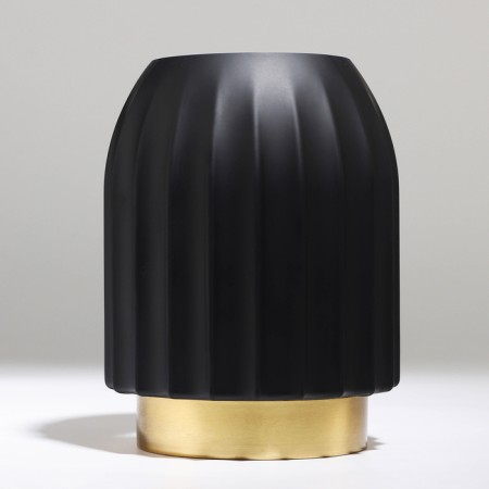 Vase for flowers "Delion" from black glass 22 x 16 x 16 cm