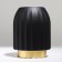 Vase for flowers "Delion" from black glass 22 x 16 x 16 cm