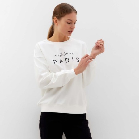 Female sweatshirt, cream color, size 44-46 (m)-2