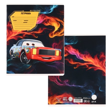 Notebook in a ruler of 12 sheets, 5 types of mix, cover coated cardboard, cars-5