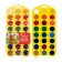 Watercolor honey 24 colors, ZHK "Flower", without a brush, yellow plastic case with a loop, 27421678