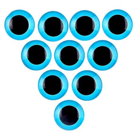 Elose -based eyes, set of 10 pcs., Size 1 pc. - 10 mm, blue color-1