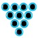Elose -based eyes, set of 10 pcs., Size 1 pc. - 10 mm, blue color