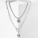 Pendant "Chain" ball, medallion, color silver, 58 cm