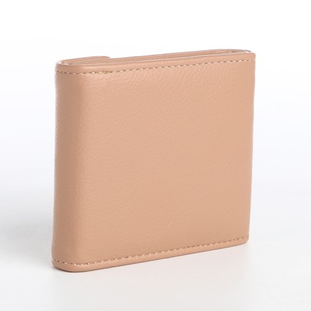 Women's wallet on magnet, beige color-1