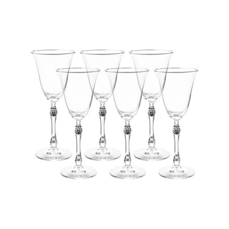 A set of glasses for white wine Parus, decor “Platinum, platinum ball”, 185 ml x x 6 pcs.-1