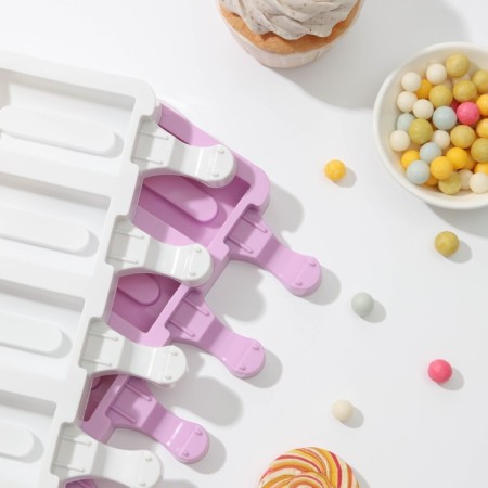 Ice Cream "Sicily", silicone, 19.5 × 11 cm, 4 cells (6.8 × 3.5 cm), color mix-4