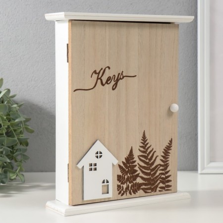 Klyuchnitsa tree 5 hooks "House and fern" 6x20x25.8 cm-1