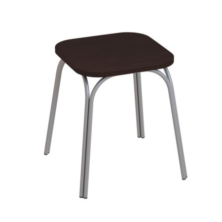 Taburet "TB17", 360 × 360 × 430 mm, chipboard, chromium / wenge color