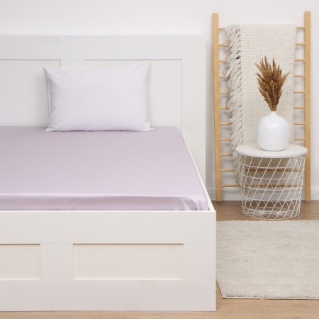 Sheet of Ethel Lilac Field, 220x215 cm, Maco-Satin, 114g/m2, 100% cotton