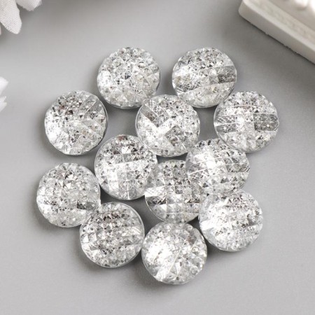 Buttons plastic for creativity "Round with faces" set of 12 pcs 1.5x1.5 cm-2