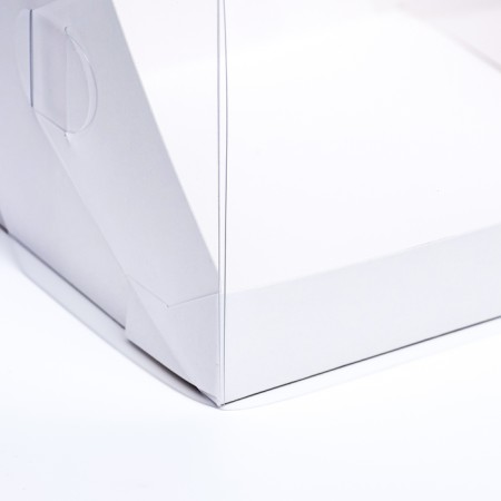 Confectionery box with a plastic lid, white 20.5 x 20.5 x 14 cm-2