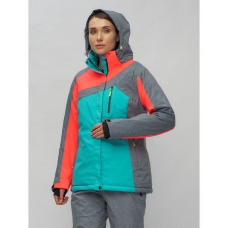 Ski suit female, size 44, green color-16