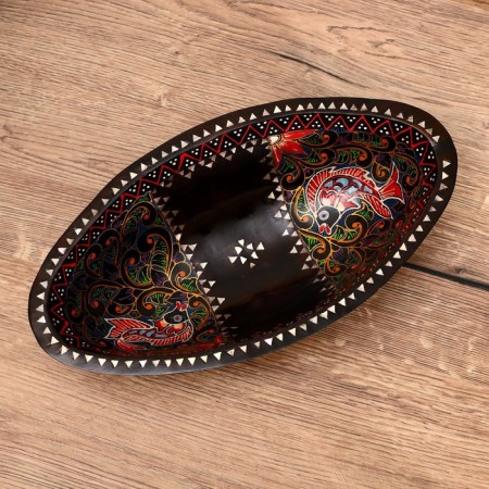 Style Glomok dish wood 33x17x7 cm-2