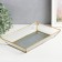 Standing interior glass with a mirror rectangular "wave" 4x20x30 cm