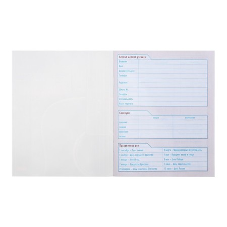 Diary for the music school "Alone with music", cover coated cardboard, two -tone block, 48 sheets-3