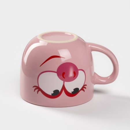 Ceramic mug "Smeshariki", 270 ml, pink color-2