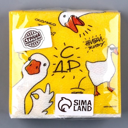 Salfets single -layer “geese”, 24 × 24 cm, in a set of 20 pcs.-4