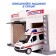 Parking "Ambulance" with a metal machine and walkie -talkie, light and sound effects
